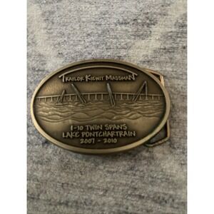 Indiana Metal Craft Belt Buckle I-10 Twin Spans Lake Pontchartrain  2007-2010